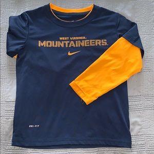 Youth Long Sleeve WVU NIKE Dri-Fit Shirt